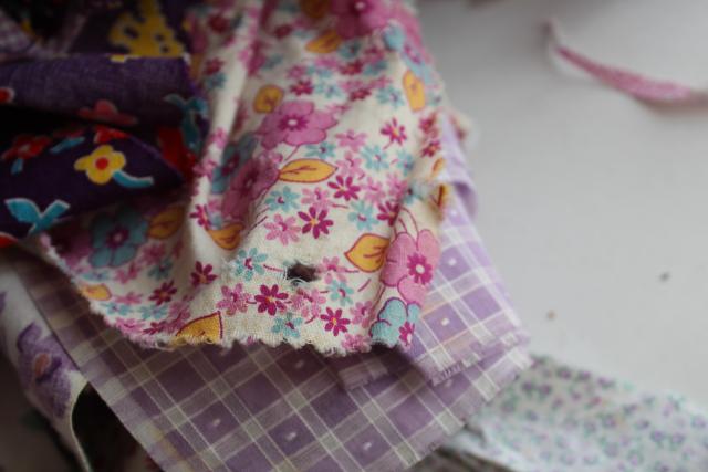 purple prints 30s 40s 50s vintage cotton scraps bundle for quilting sewing craft projects