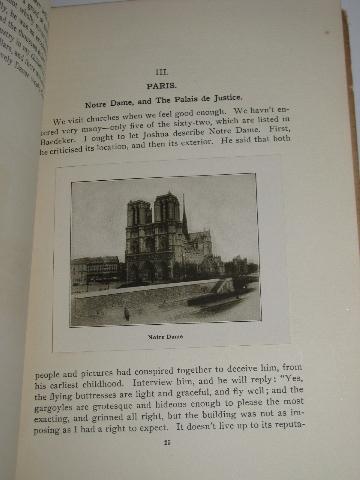 rare antique 1911 illustrated tour guide or travelogue of Paris, Versailles etc. - 1st edition, author signed