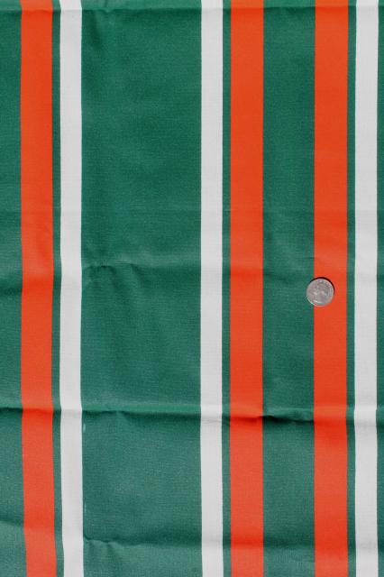 retro vintage Gulf Stream awning striped cotton canvas, weatherproof sun / water proof fabric 