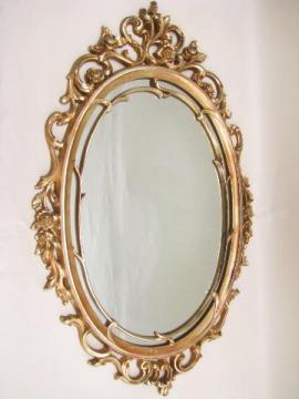 vintage Burwood \u0026 Syroco gold rococo mirrors and sconces