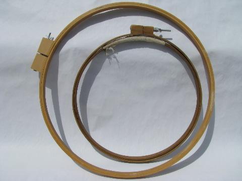 round wood needlework frames, hoops for embroidery, quilting