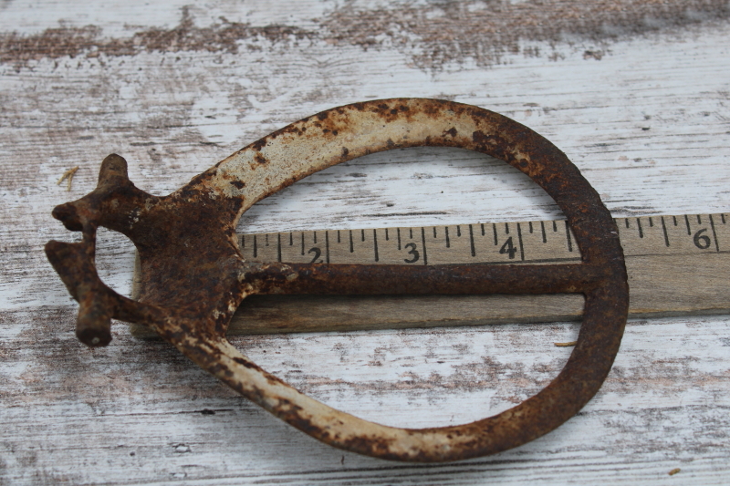 rusty crusty old cast iron hardware to repurpose upcyle, push plates for dairy barn cow water bowl cups