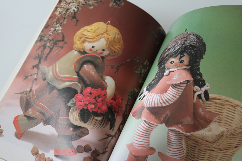 salt dough clay modeling folk art character dolls figurines, vintage craft book German language