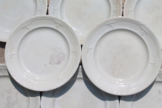 shabby antique 1800s vintage ironstone china set of 10 dinner plates ... shabby antique 1800s vintage ironstone china set of 10 dinner plates ...