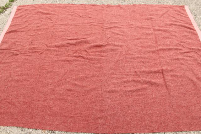 shabby vintage farmhouse wool blankets, thick wool fabric for rug making & sewing crafts