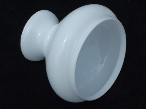 small milk white glass shade for student lamp, new old stock Italy