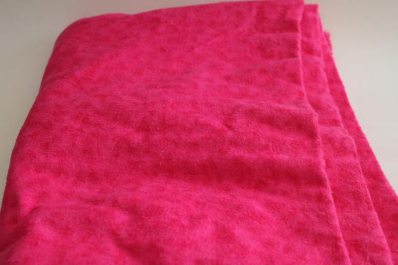 soft cotton flannel fabric yardage, 4 yds sewing material bright pink textured print