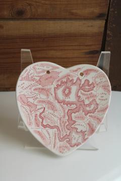 strange vintage china plate, fantasy map the world of the human heart love and hate