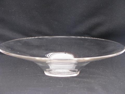 tall ships ship intaglio vintage glass, large console or salad bowl