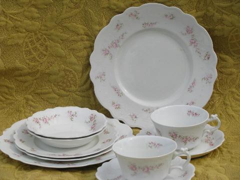 tea for two, Grindley - England dated 1898 antique Rosa china dishes