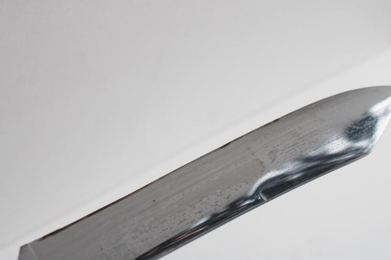 thumb rest handles Ekco Arrowhead vintage kitchen knives chefs knife blades