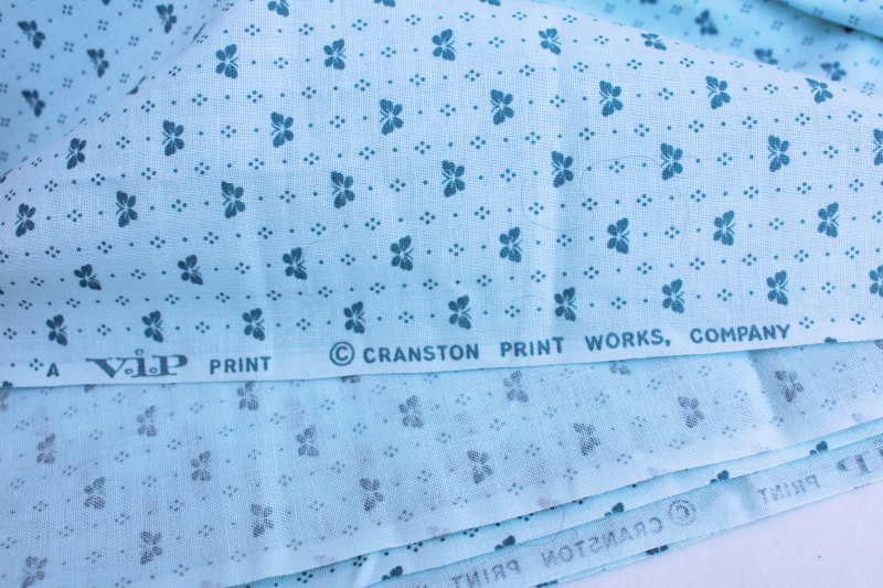 tiny butterflies print cotton calico fabric, vintage VIP Cranston cottagecore style