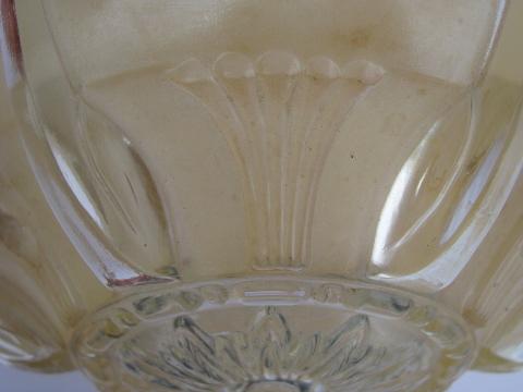 tiny glass hanging lamp pendant light shade, vintage architectural lighting