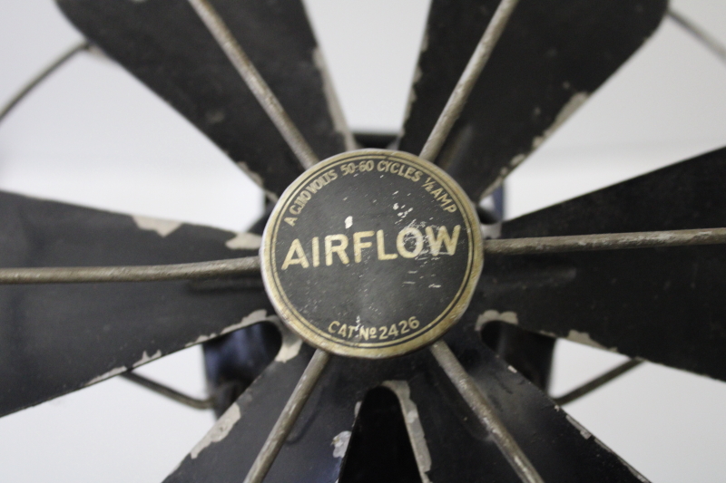 unrestored vintage 1930s Airflow electric fan, six blade small desk top size
