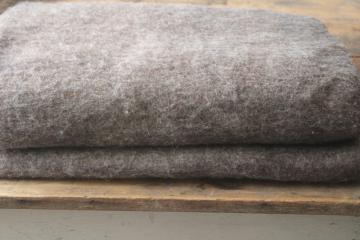 unused vintage Ashland Mills blanket, soft thick wool blend camp blanket American made