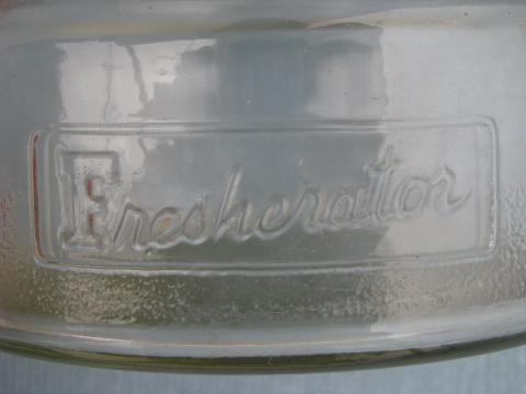 vintage 1930s depression glass kitchen / pantry storage canister jars
