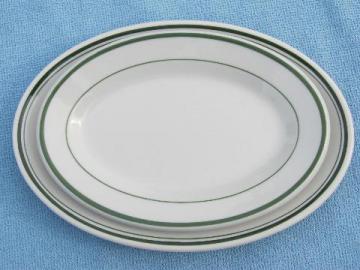vintage 1940s restaurant / railroad ironstone china butter plates