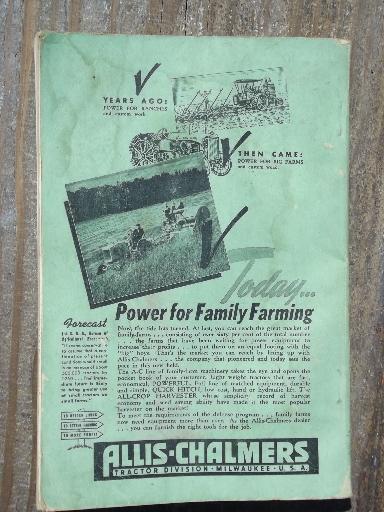 vintage 1942 WWII farm equipment buyer's guide agricultural advertising