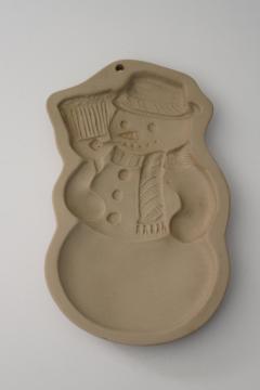 vintage Brown Bag cookie mold, snowman craft mold for baking, paper art crafts