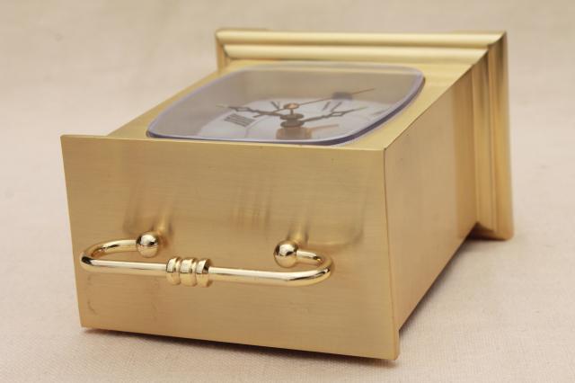 vintage Bulova clock, brass case mantel clock movement made in Japan