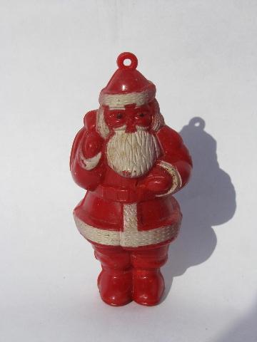 vintage Christmas decorations ornaments lot, Santa & boots candy containers