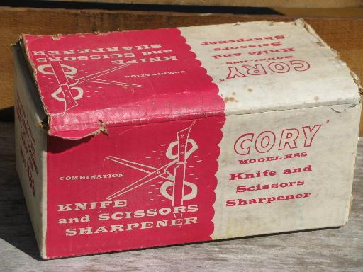vintage Cory electric knife sharpener for knives and scissors, #KSS box