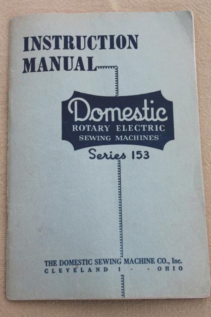 vintage Domestic sewing machine manual, parts, feet & attachments lot in original boxes