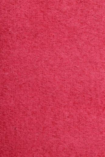 vintage Druid label blanket, cherry pink rayon / cotton / wool plush bed blanket