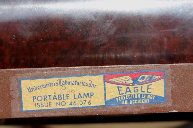 vintage Eagle bakelite shade bed light, art deco headboard reading lamp