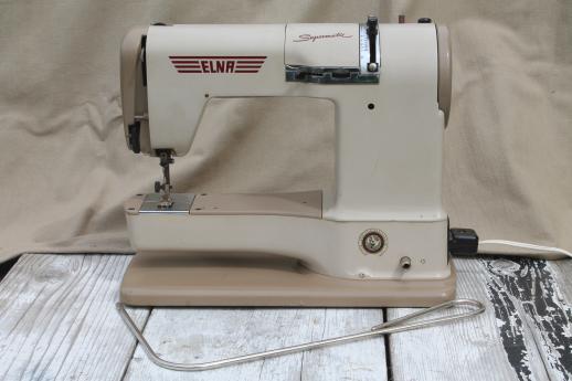 vintage Elna Supermatic sewing machine,  Tavaro mechanical cam sewing machine Switzerland