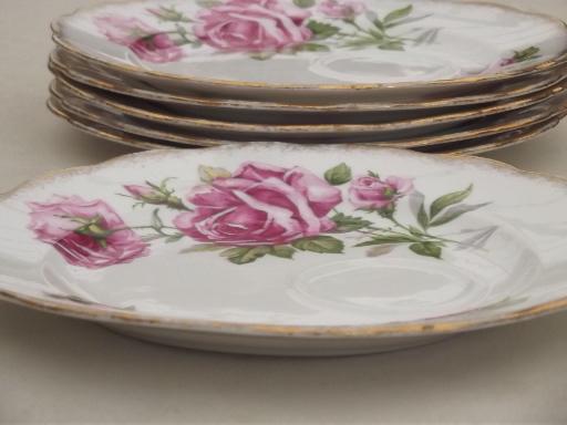 vintage English bone china tea tray snack plates Royal Standard Orleans