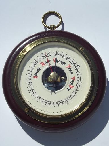 vintage Fee and Stemwedel Airguide barometer weather gauge w/ paperwork