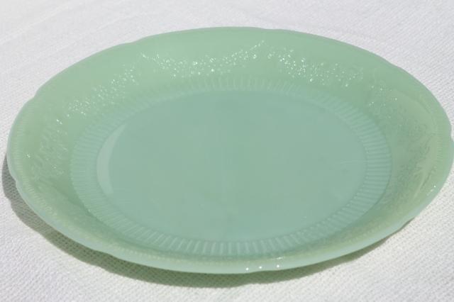 vintage Fire King jade-ite jadite green Alice dinner plate