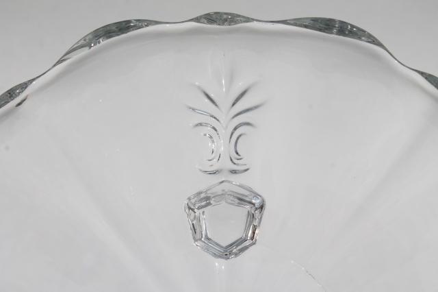 vintage Fostoria baroque three toed footed plate, bonbon tray or tiny cake stand