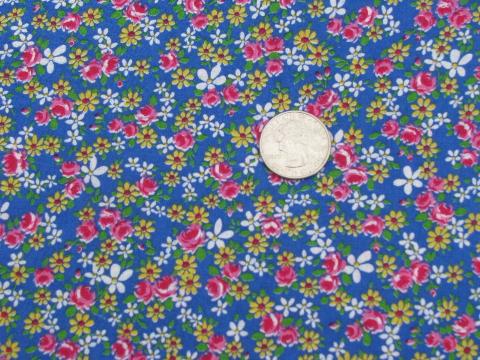 vintage Fruit of the Loom cotton fabric, tiny flowers calico print