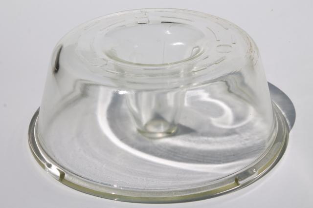 vintage Glasbake glass angel food cake / bundt pan, heat proof oven safe glassware