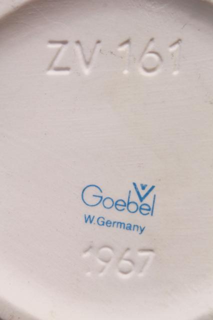 vintage Goebel - West Germany bisque china swan, large figurine or trinket dish