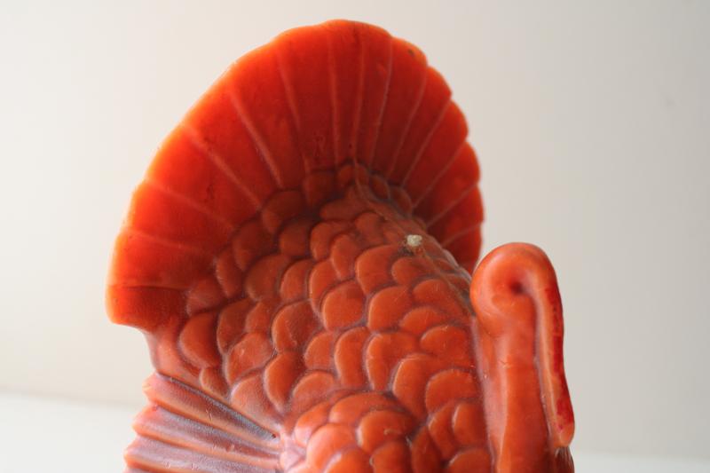 vintage Gurley novelty candle, figural Thanksgiving turkey holiday decoration
