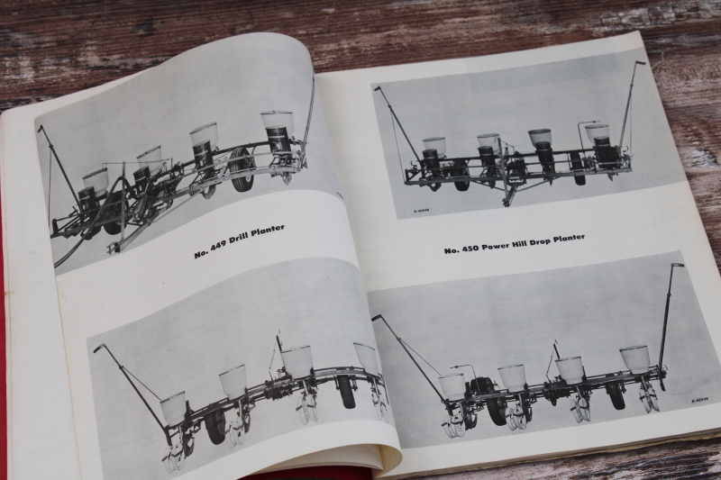 vintage IH International Harvester McCormick 449  450 corn planters manual, original 50s operators book