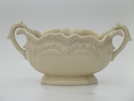 vintage Japan  creamware style ceramic planter w/ antique tureen shape