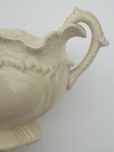 vintage Japan  creamware style ceramic planter w/ antique tureen shape