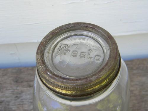 vintage Knox 1 qt mason canning jar with keystone graphic for storage