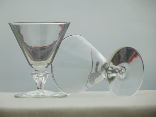 vintage Libbey / Rock Sharpe glass sherbet dishes or low champagne glasses