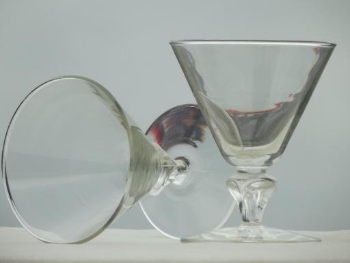 vintage Libbey / Rock Sharpe glass sherbet dishes or low champagne glasses