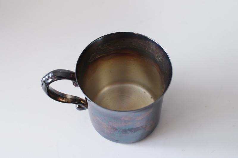vintage Lunt silverplate baby mug childs cup, no engraving or monogram