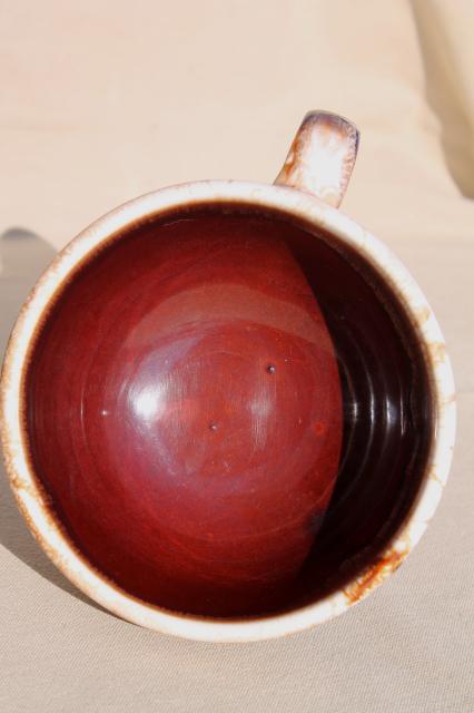 vintage McCoy pottery brown drip glaze soup mug bowl w/ cup handle