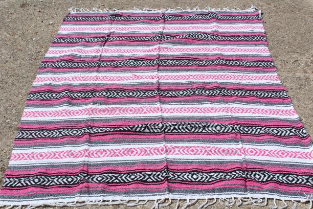 throw blanket Indian style striped