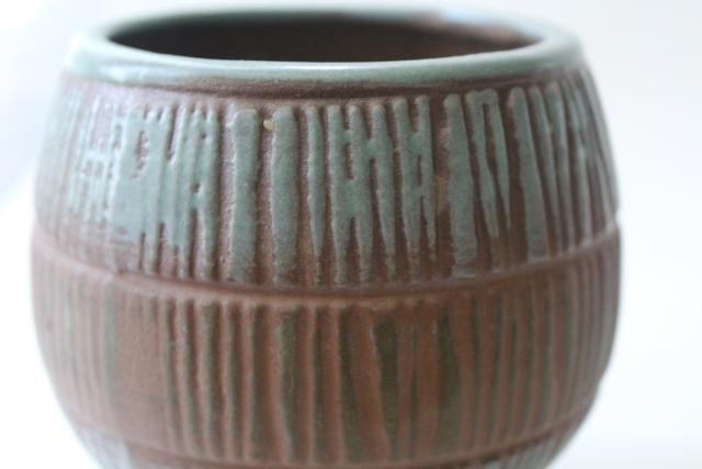 vintage Napco Japan ceramic planter pot or vase, traditional Japanese pottery shape