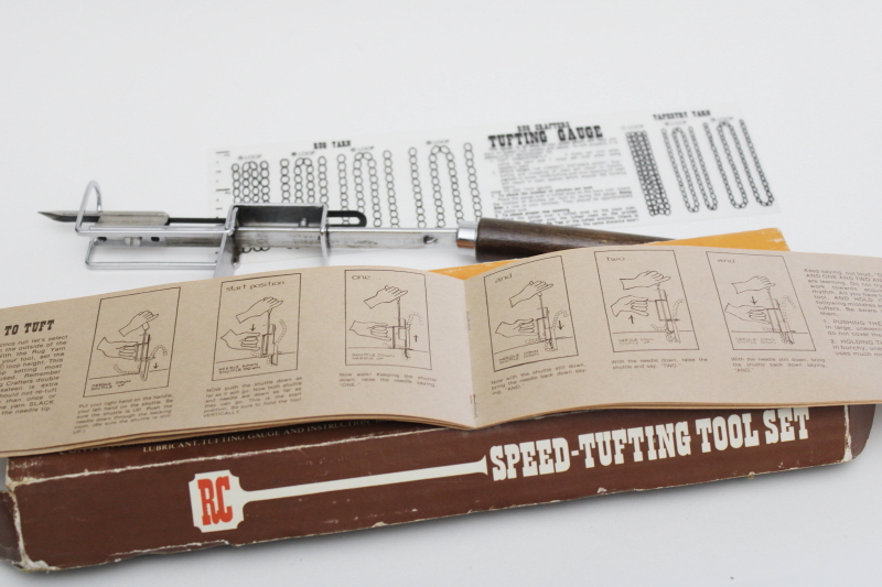 vintage Rug Crafters speed tufting punch needle yarn hooking tool for rugs, hangings etc
