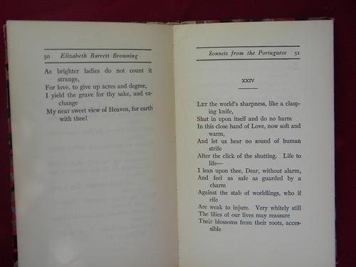 vintage Sonnets from the Portuguese Elizabeth Browning w/art binding